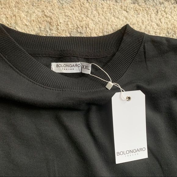 Bolongaro Trevor Black LS Crewneck Sweater XXL - Picture 4 of 6